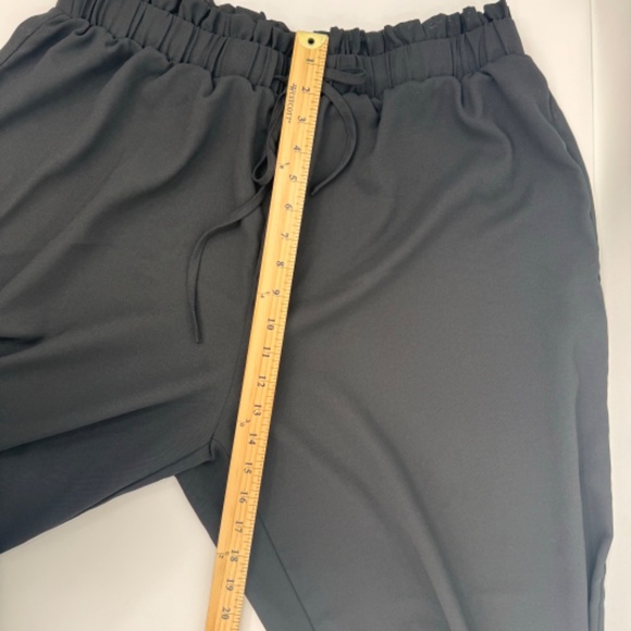 Shein Pants Women 2XL Curve Black Sheer Wide Leg Elastic Pull On High Rise - Picture 9 of 11